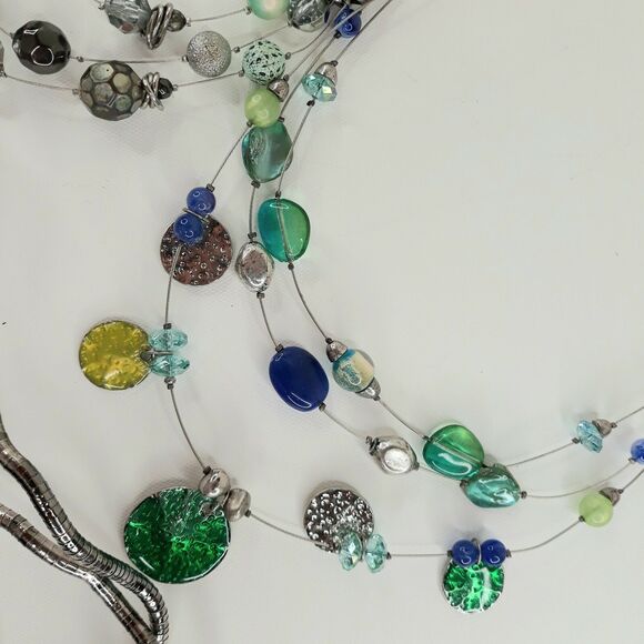 Necklaces Lot of 6 Wire Choker Charms Copper Stones Beads Vintage to Today - Picture 9 of 9